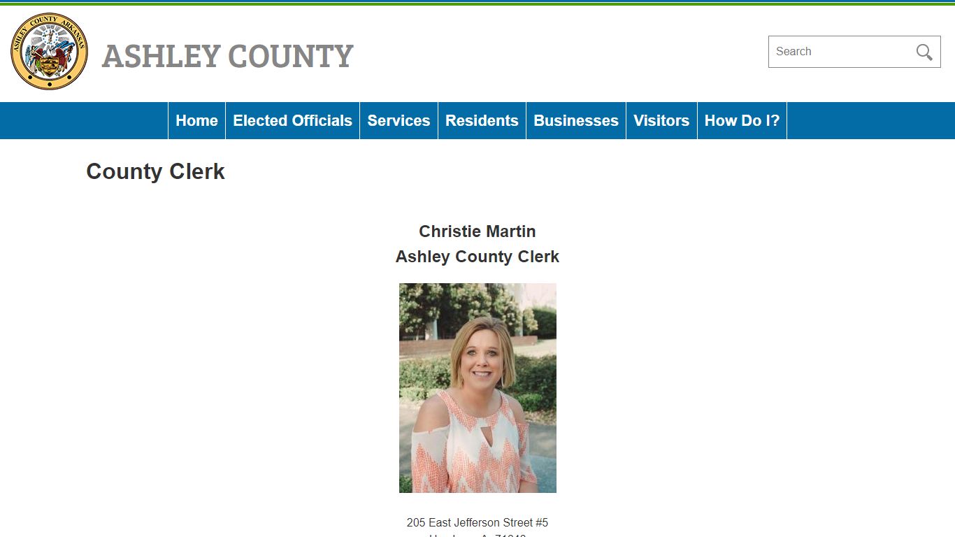 County Clerk | Ashley County